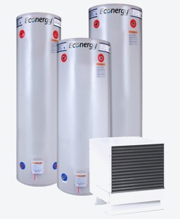 Heat Pump Water Heaters + Hot Water Cylinders | Econergy